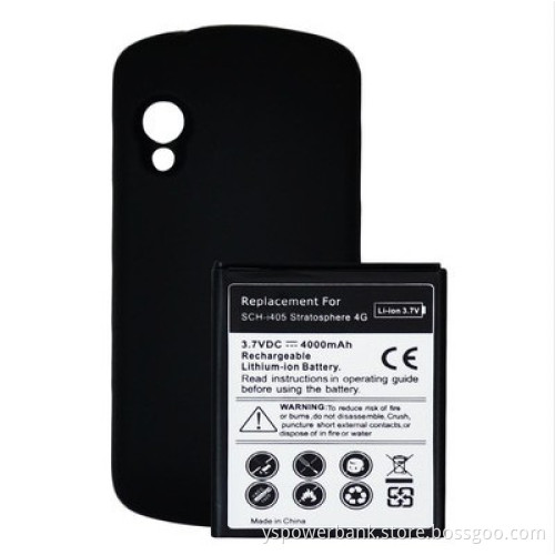 4000mAh High Extended Battery / Black Back Cover for Samsung Stratosphere I405